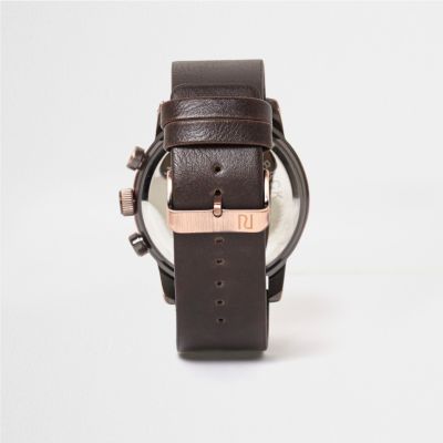 Dark brown aesthetic dial watch